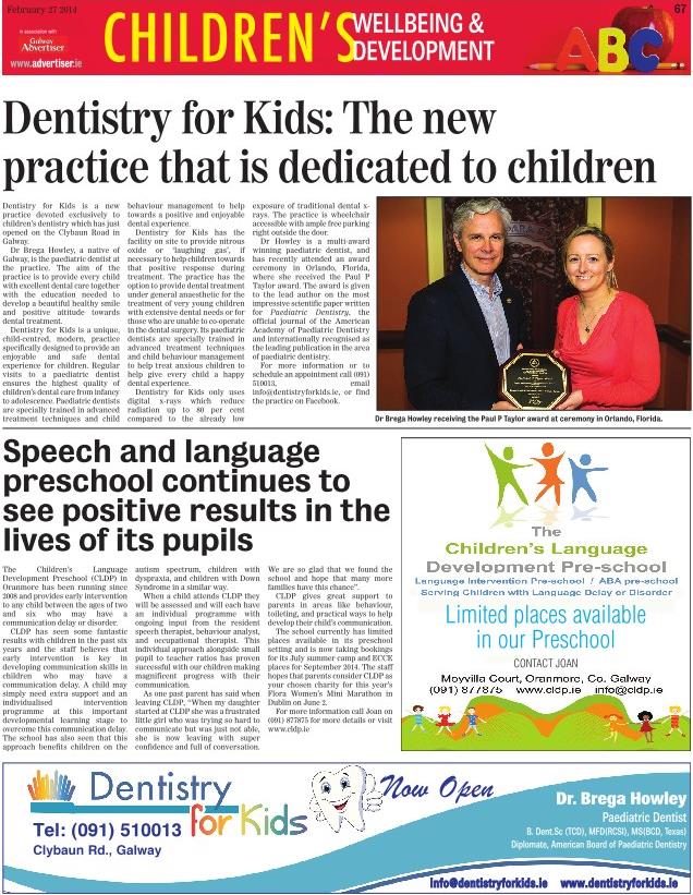 Featured dentistry in the Galway Advertiser